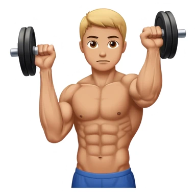 bodybuilder forearm exercise sticker