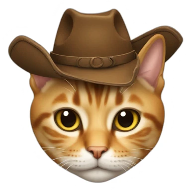 Cat cowboyhat sticker