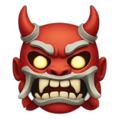 oni mask sticker