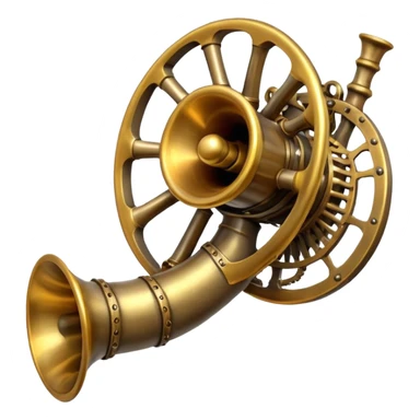 steam punk horn sticker