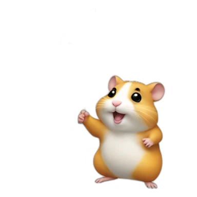 Fat hamster waiving small uk flag in its hand sticker