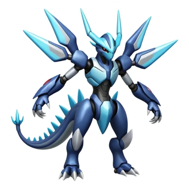 Edgy cool Dialga-Genesect-Miraidon-Darkrai-Deoxys-Giratina-Palkia-Meloetta-fusion sticker