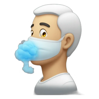 man breathe air sticker