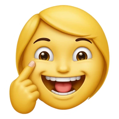 emoji biting finger sticker