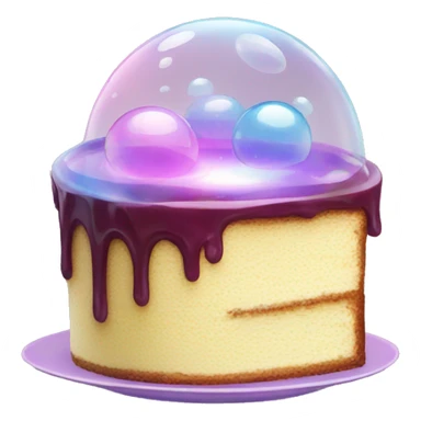 A soap bubble with a cake inside sticker