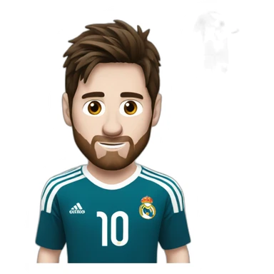 Messi in real madrid sticker