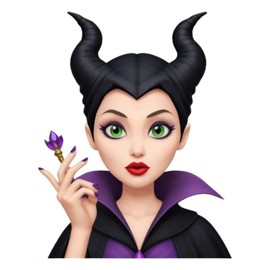 Blowing a kiss from maleficent sticker