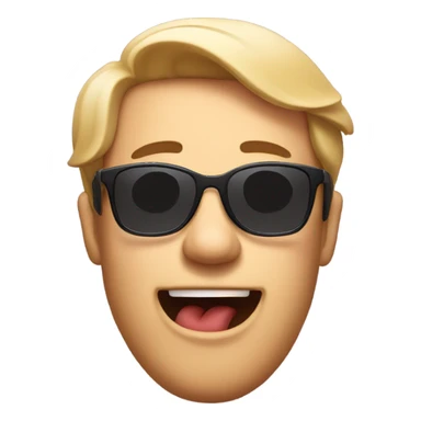 Drool with sunglasses  sticker