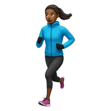 woman running training winter sticker