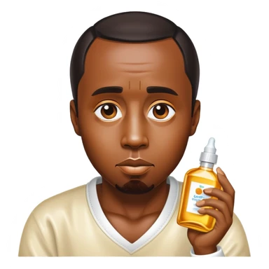 P Diddy with shiny baby oil sticker