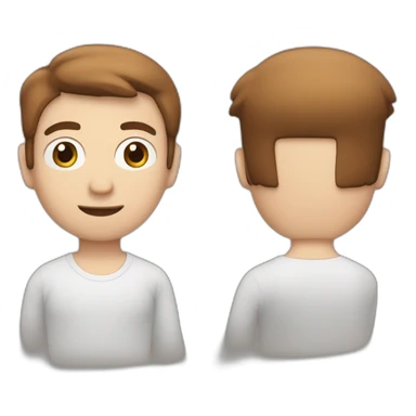 homme blanc au yeux marron en place et avec la main droit en l'air l'air énervé sticker