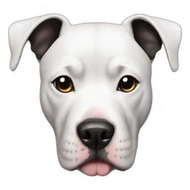 White and black pitbull dog sticker