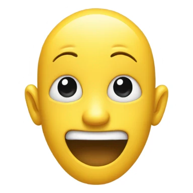 Yellow circle emoji head with pointer and index finger in mouth from the bottom and thumb sticking out  sticker