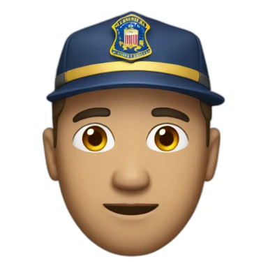 man with FBI cap sticker