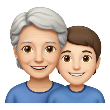lo mismo que estas haciendo solo coloca alado de la abuela un hombre joven  sticker