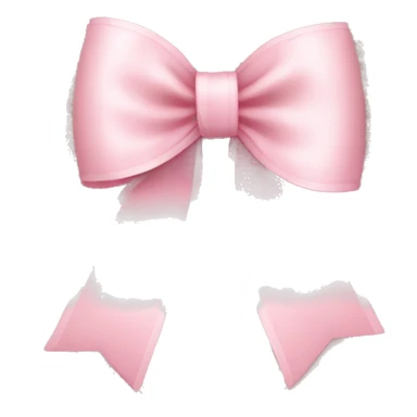 light pink ribbon bow with lace sticker