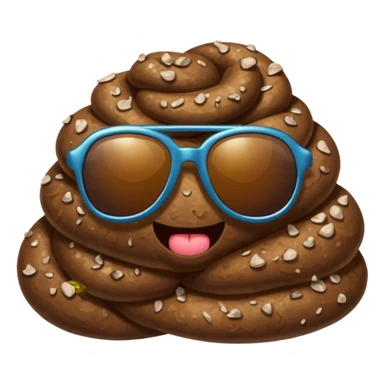 Poop with sunglasses sticker