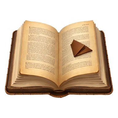 open old book low poly sticker
