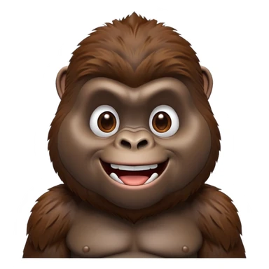 3d Full hd Pixar Style cute Gorilla sticker