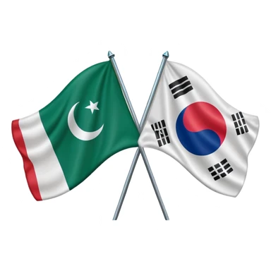 FRIENDSHIP FLAG OF PAK-SOUTH KOERA sticker