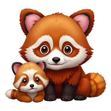 red panda with puppy like eyes sticker