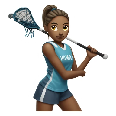 girl playing lacrosse sticker