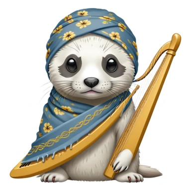 These two animals look like they run the streets — ferret and grey harp seal, dripped out in shades and bandanas sticker