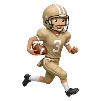 A person playing football on the field sticker