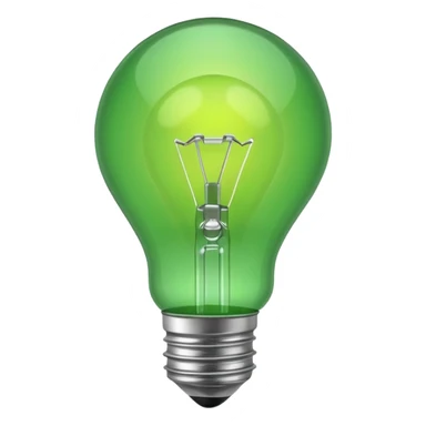 Green lightbulb sticker