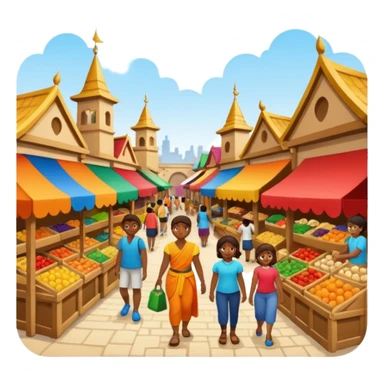 A Market Place(No background) sticker