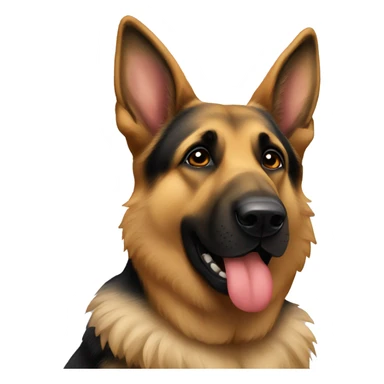 German shepherd kissing  sticker