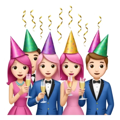 cheers spam pink champagne glases clink sticker