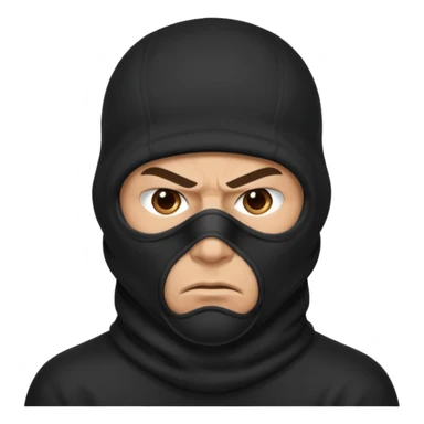 angry man in balaclava sticker