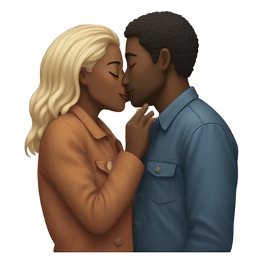 two people kissing eachother sticker
