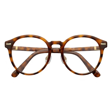 Tortoiseshell style glasses sticker