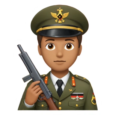 A soldier with a gun on the background of the flag of the German Empire sticker