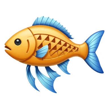 Fish bone sticker
