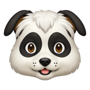 dog white with black face and shor hair sticker
