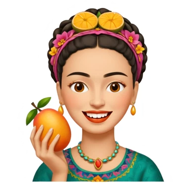 Frida Kahlo eats sticker