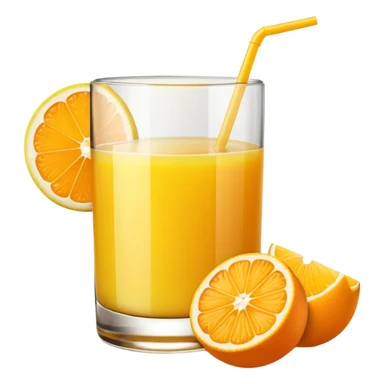 glass of orange juice with lemon on side  sticker