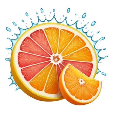 exposion of lemon, orange and grapeffruit sticker