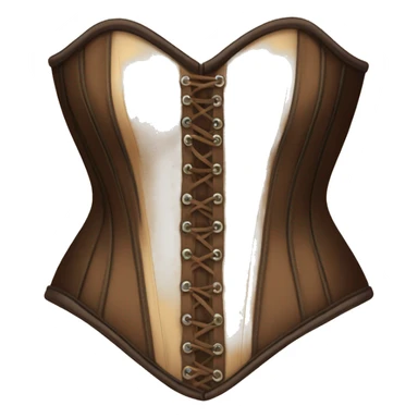 Vintage tan and brown corset sticker