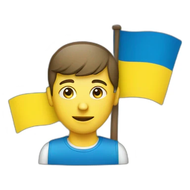 people with ukraine flag sticker