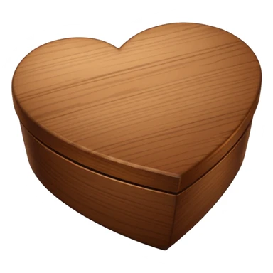 wood heart box sticker