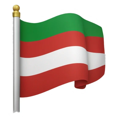 Flag von Republik Tatarstan (зеленый (толстая линия), белый (тонкая линия), красный (толстая линия). Все линии горизонтально)  sticker