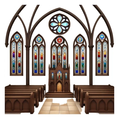 interior of a church sticker