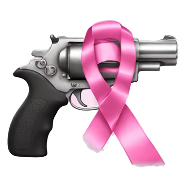 pink pistol with a pink ribbon sticker