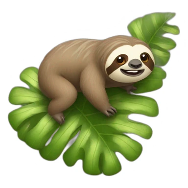 sloth riding caterpilar sticker