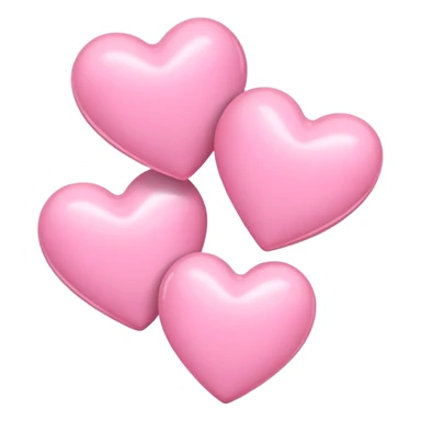 baby pink hearts sticker