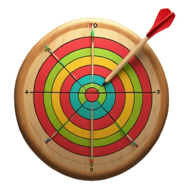 wooden dart board sticker